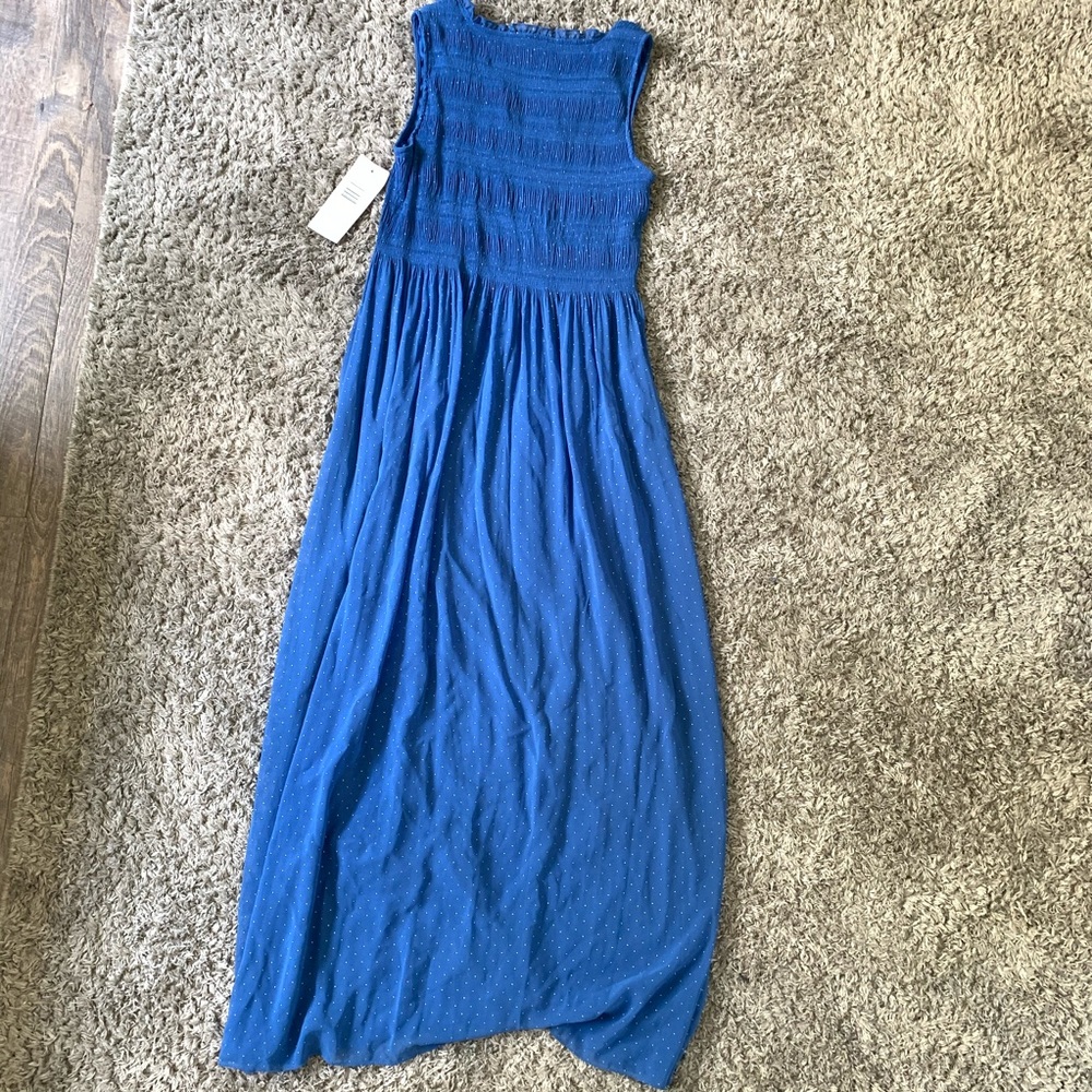sunny leigh blue smocked maxi dress - Picture 2 of 5